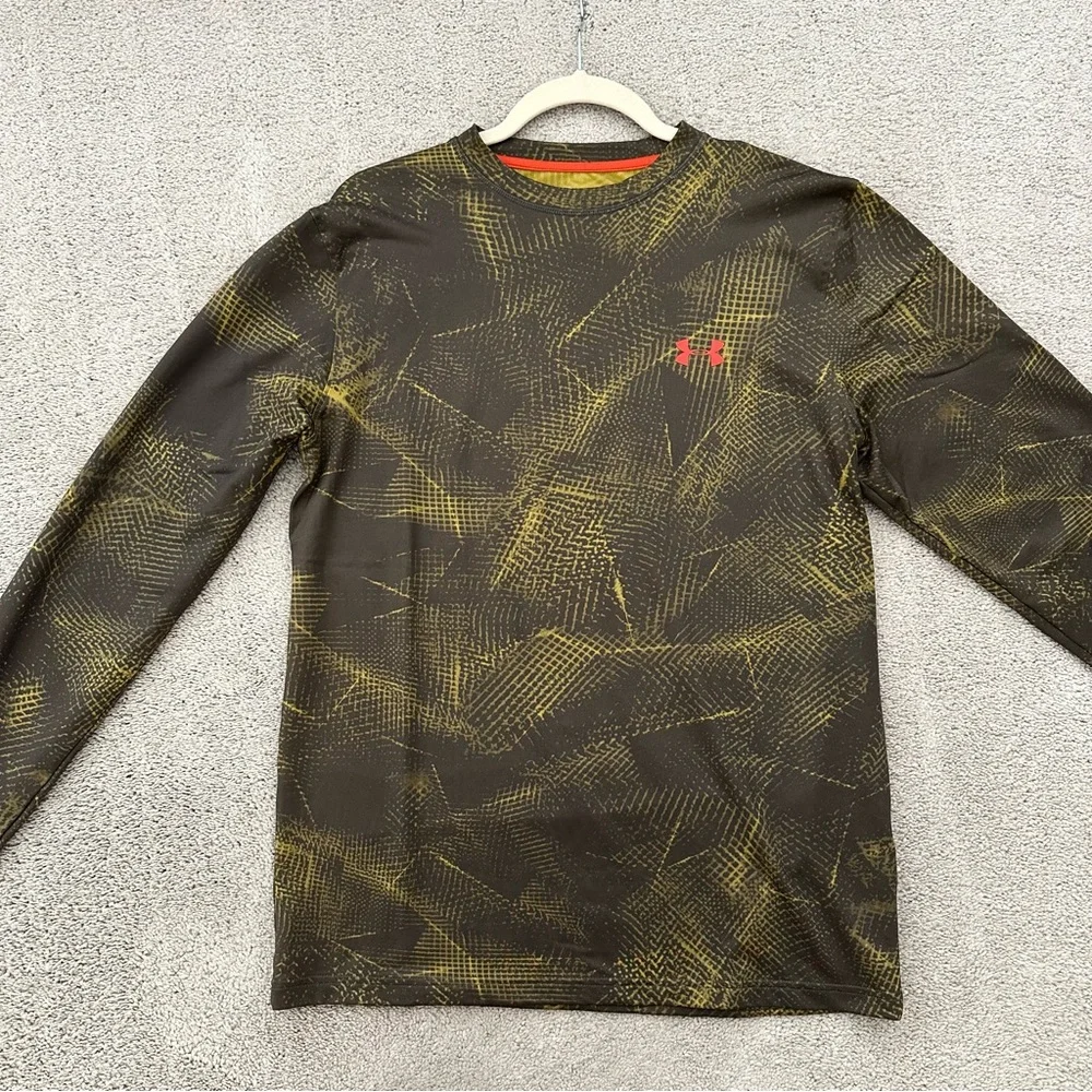 Under Armour Cold Gear Brown Printed Long Sleeve Base Layer Thermal Shirt